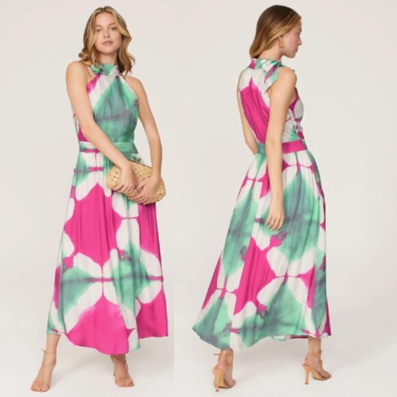 Busayo Collective Tie Dye Halter Dress 17061 - Picture 1 of 9